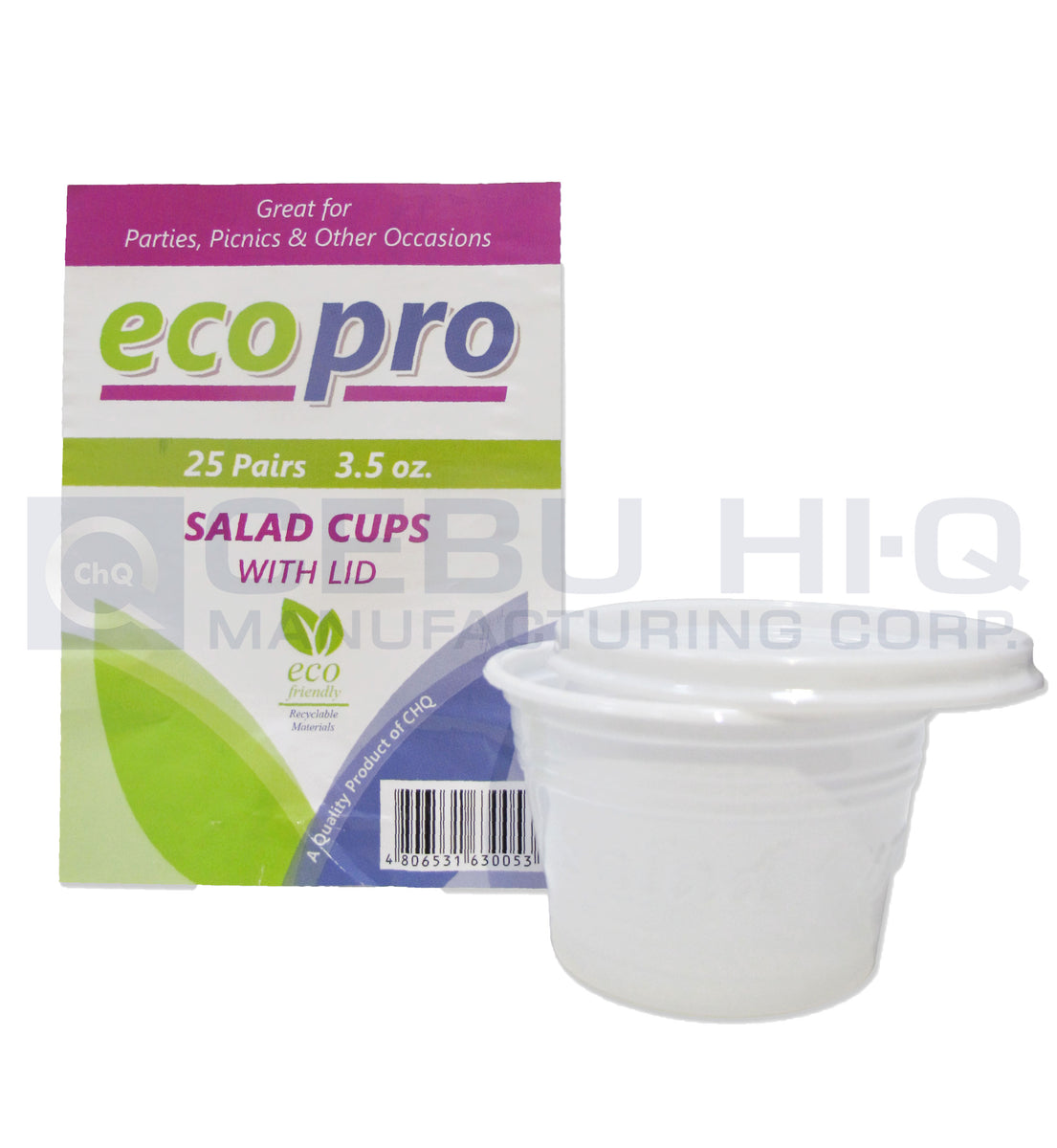 Salad Cup with lid 3.5 oz. 50 Pieces